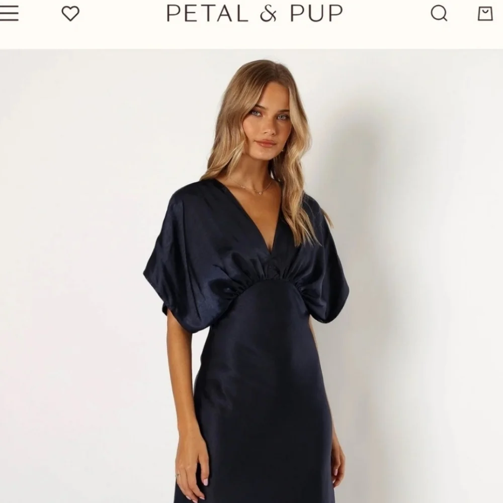 Petal & Pup Navy Midi Dress - Picture 1 of 7